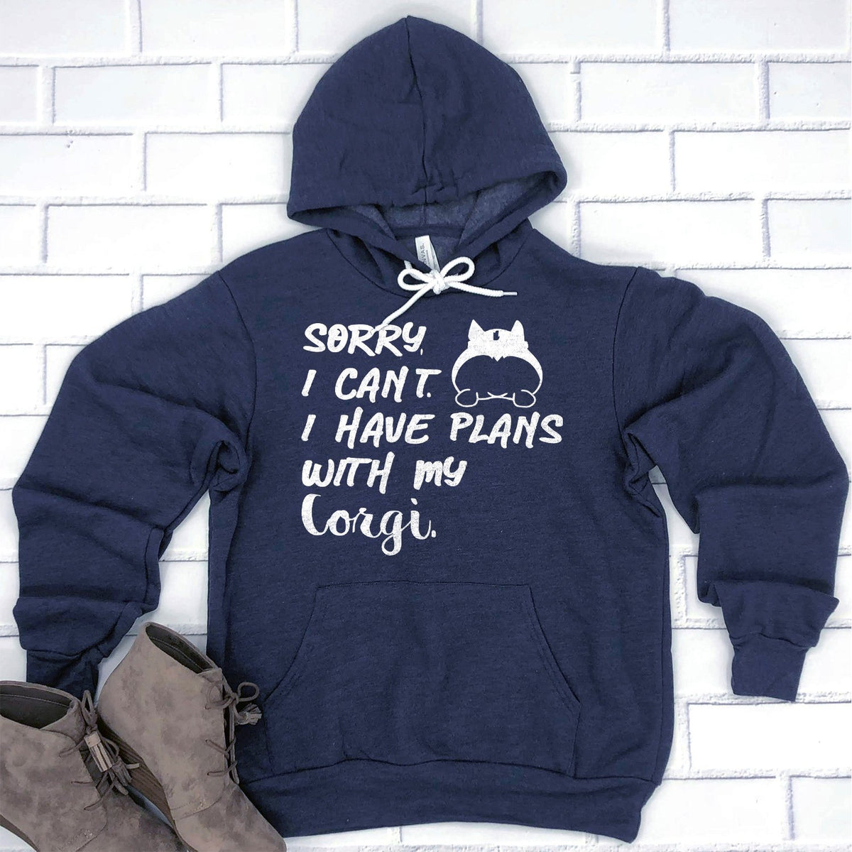 Sorry I Can&#39;t I Have Plans with My Corgi - Hoodie Sweatshirt