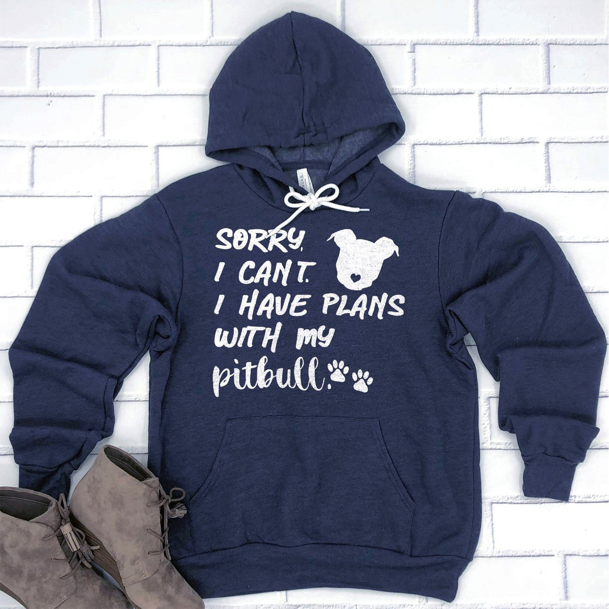 Sorry I Can&#39;t I Have Plans with My Pitbull - Hoodie Sweatshirt