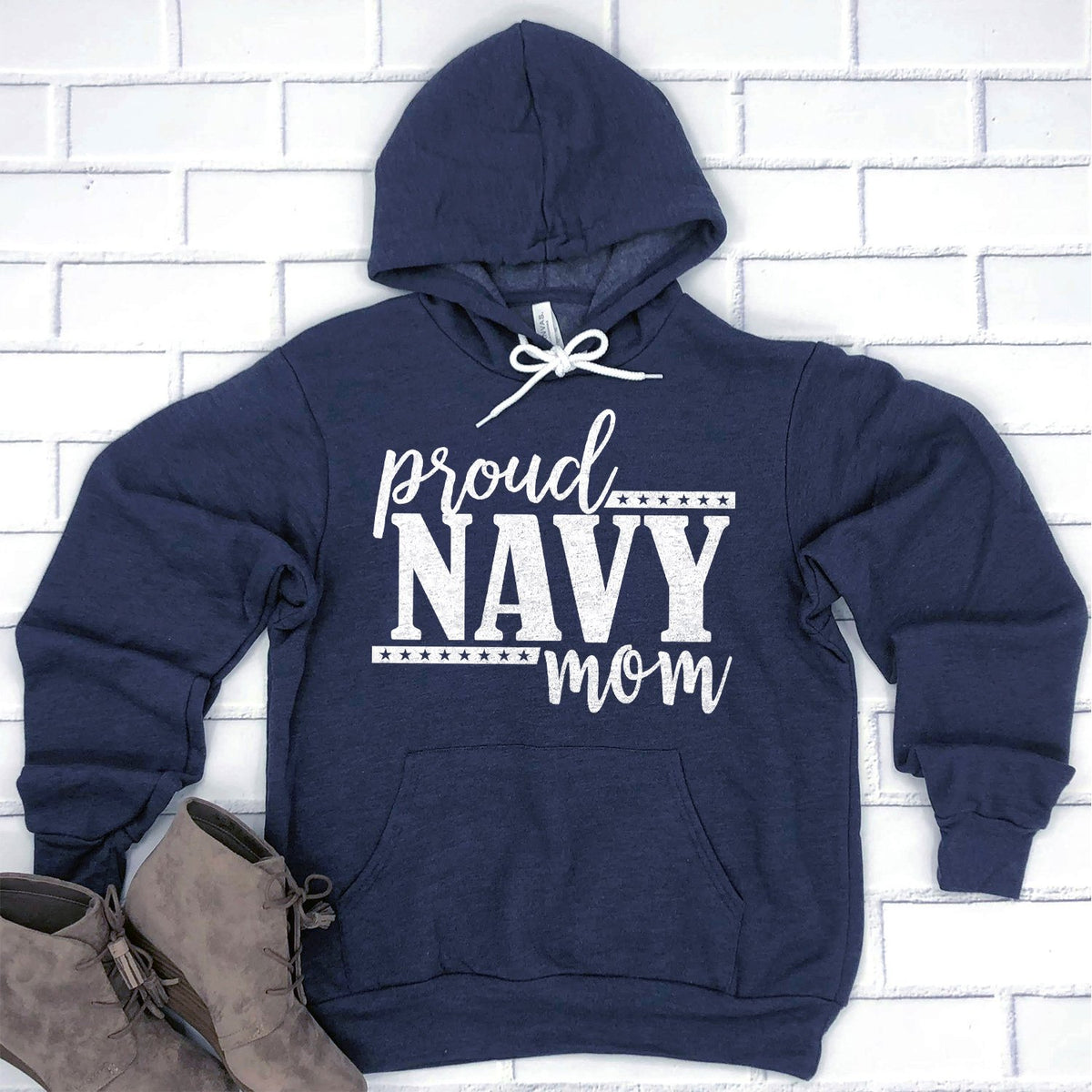 Proud Navy Mom - Hoodie Sweatshirt