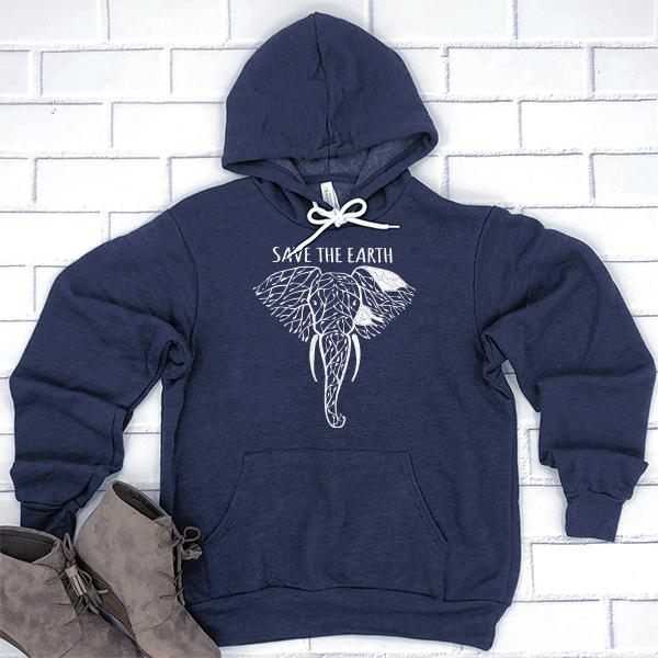 Save Elephants Save The Earth - Hoodie Sweatshirt
