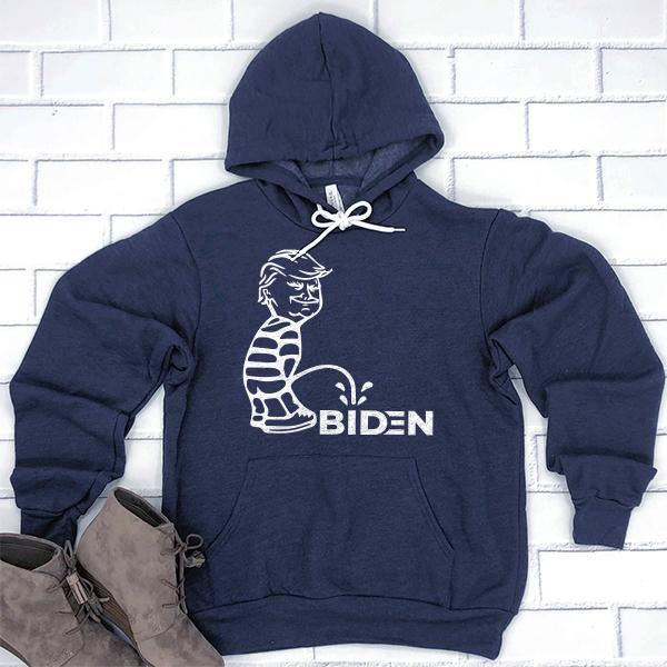 Trump Peeing On Biden - Hoodie Sweatshirt