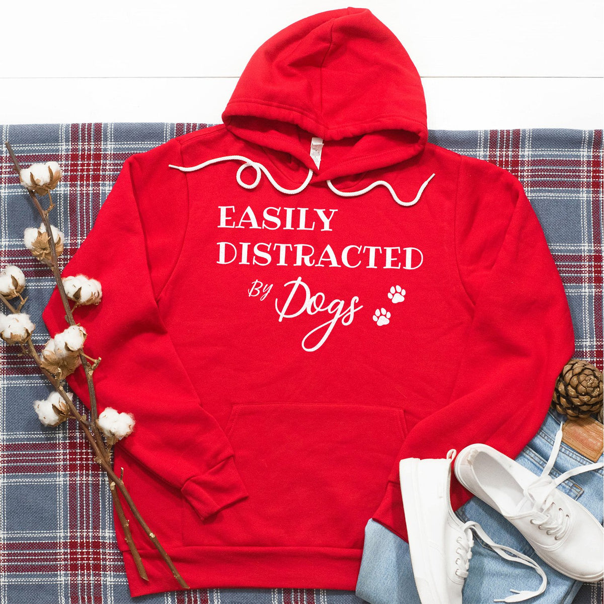Easily Distracted By Dogs - Hoodie Sweatshirt