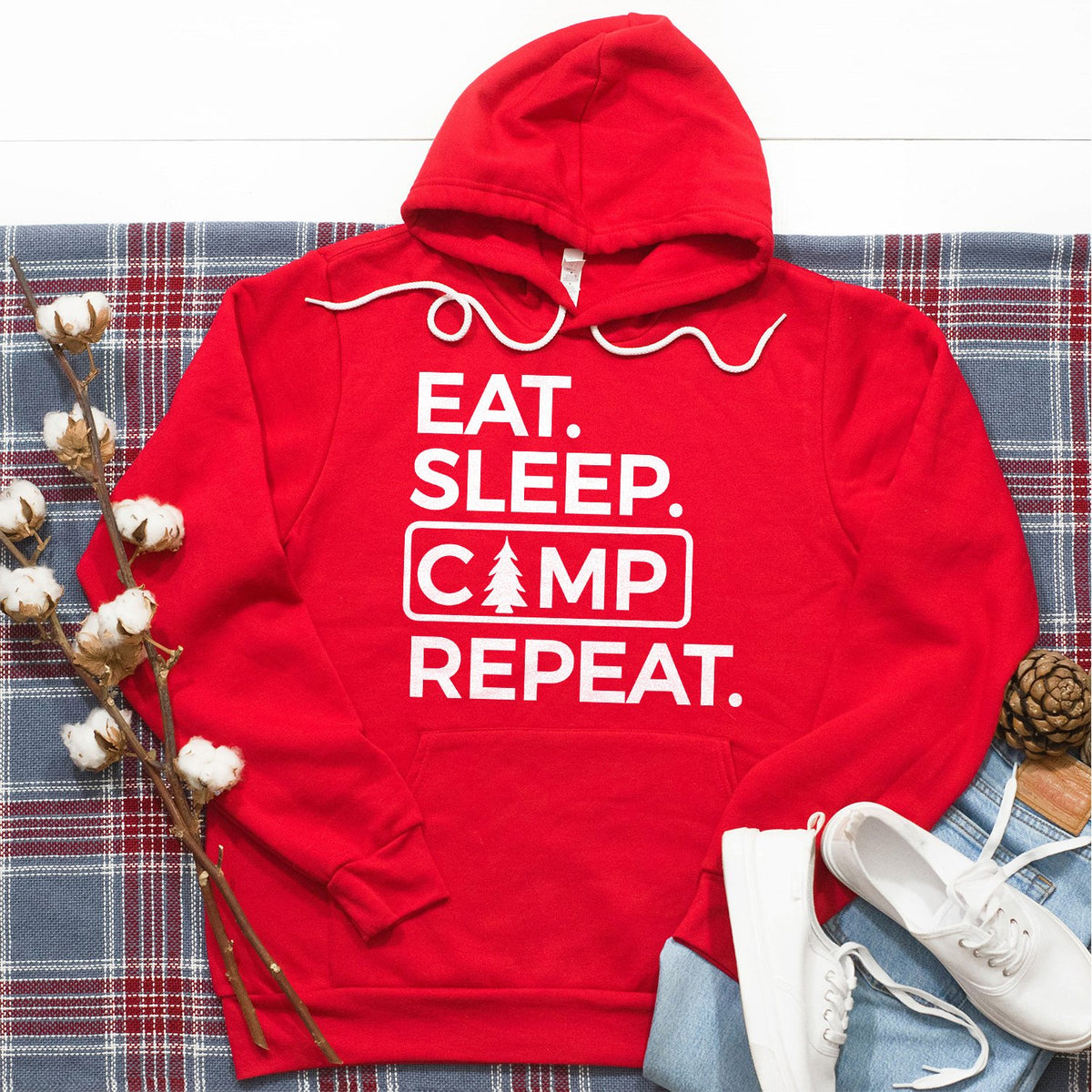 Eat Sleep Camp Repeat - Hoodie Sweatshirt