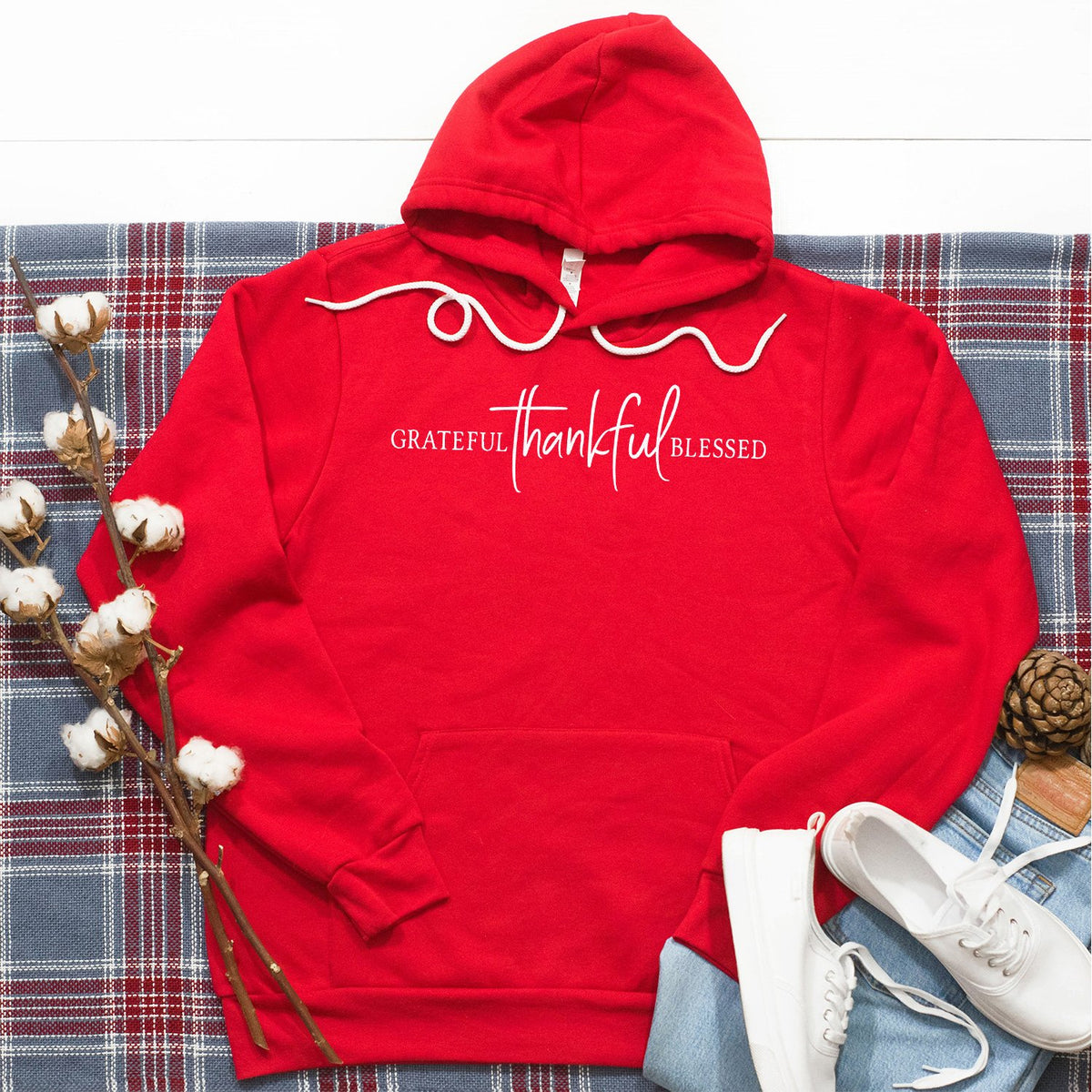 Grateful Thankful Blessed - Hoodie Sweatshirt