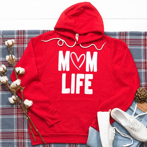 Mom Life with Heart - Hoodie Sweatshirt