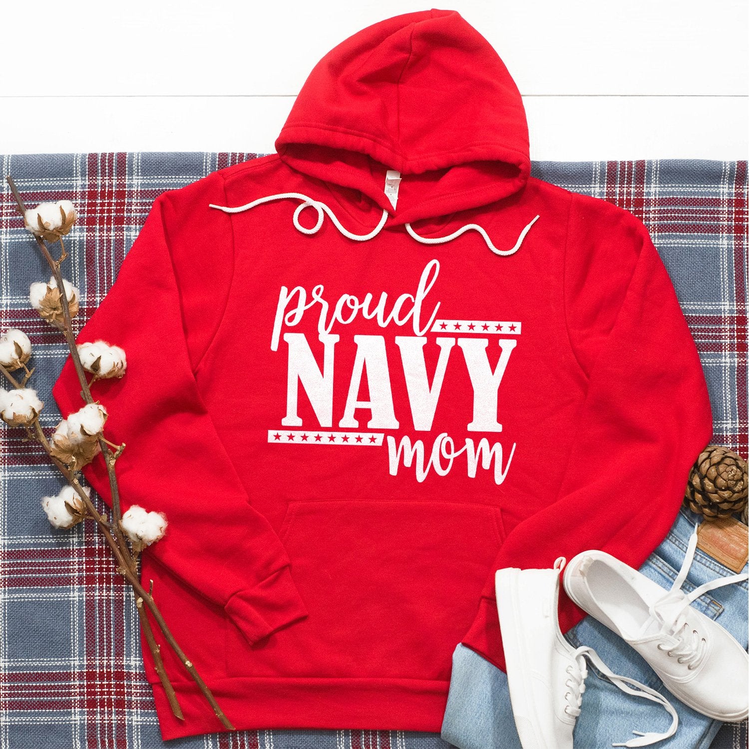 Proud Navy Mom Hoodie Sweatshirt Perfect Mother s Day Gift