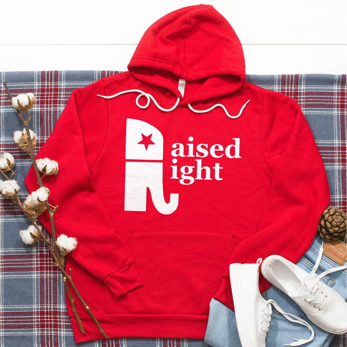 Elephant Raised Right - Hoodie Sweatshirt