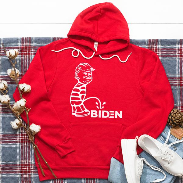 Trump Peeing On Biden - Hoodie Sweatshirt