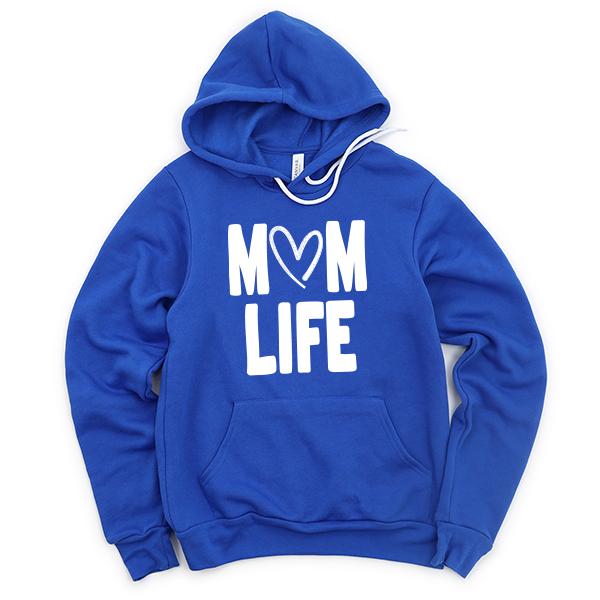 Mom Life with Heart - Hoodie Sweatshirt