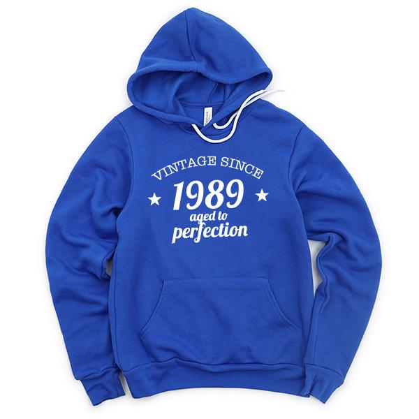 Vintage Since 1989 Aged to Perfection 32 Years Old - Hoodie Sweatshirt