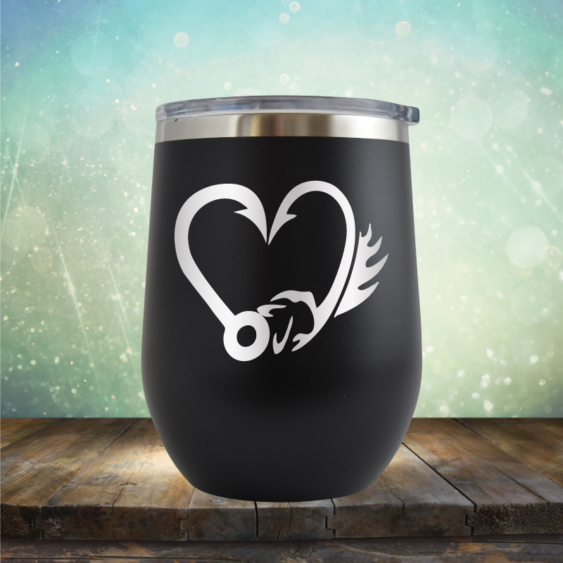 Fish Hook Love - Stemless Wine Cup