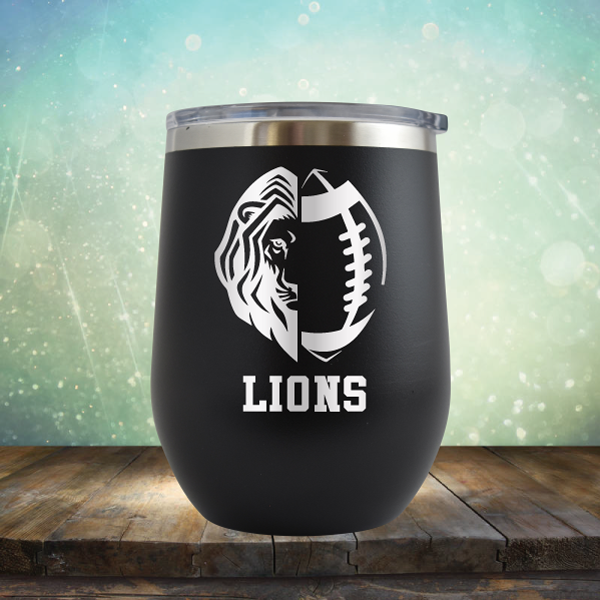 Lions Football - Stemless Wine Cup