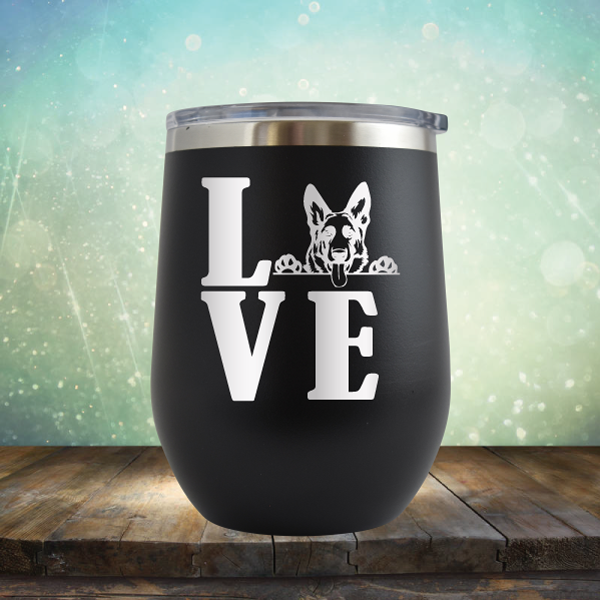 Love German Shepard - Stemless Wine Cup