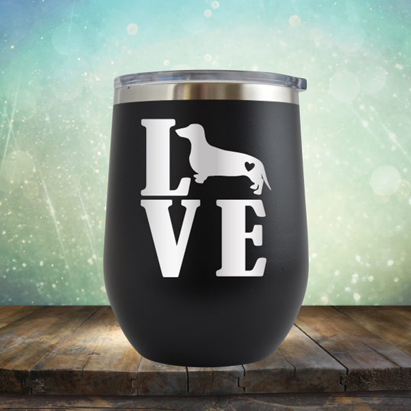 Love Weiner Dog - Stemless Wine Cup