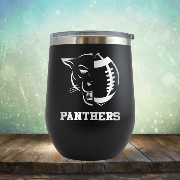 Panthers Football - Stemless Wine Cup