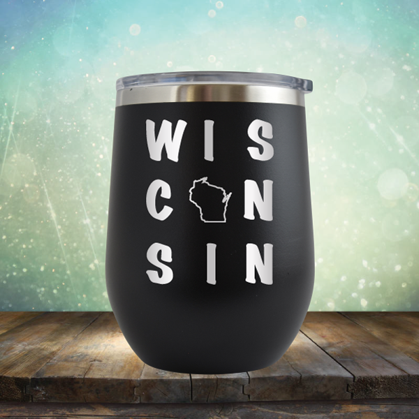 Wisconsin Written Out - Stemless Wine Cup
