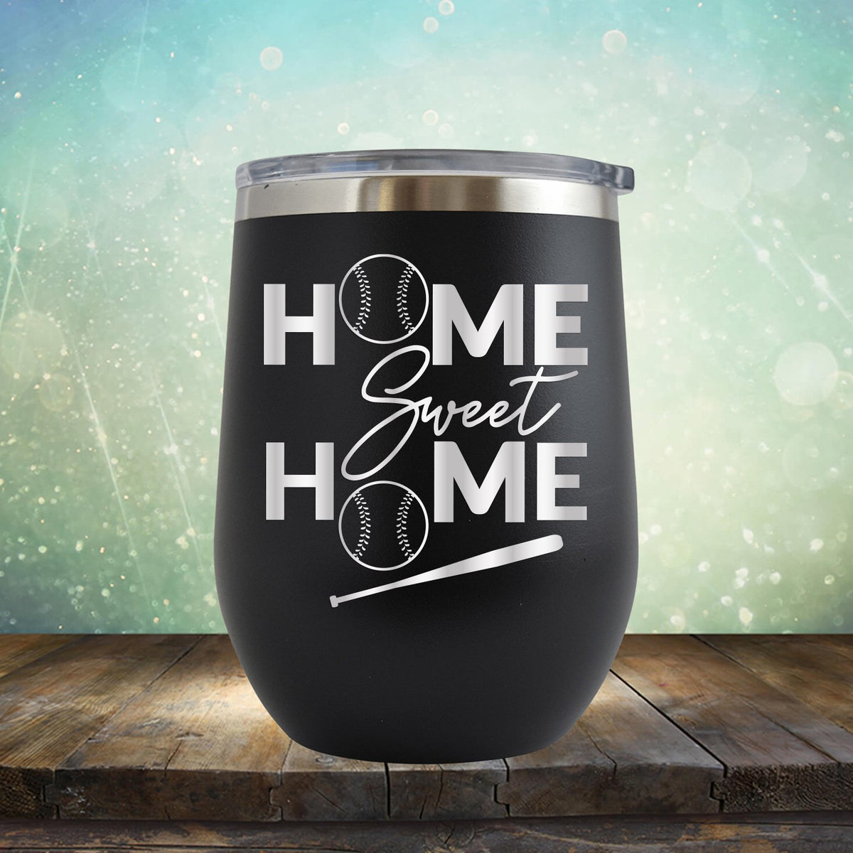 Home Sweet Home Baseball - Wine Tumbler