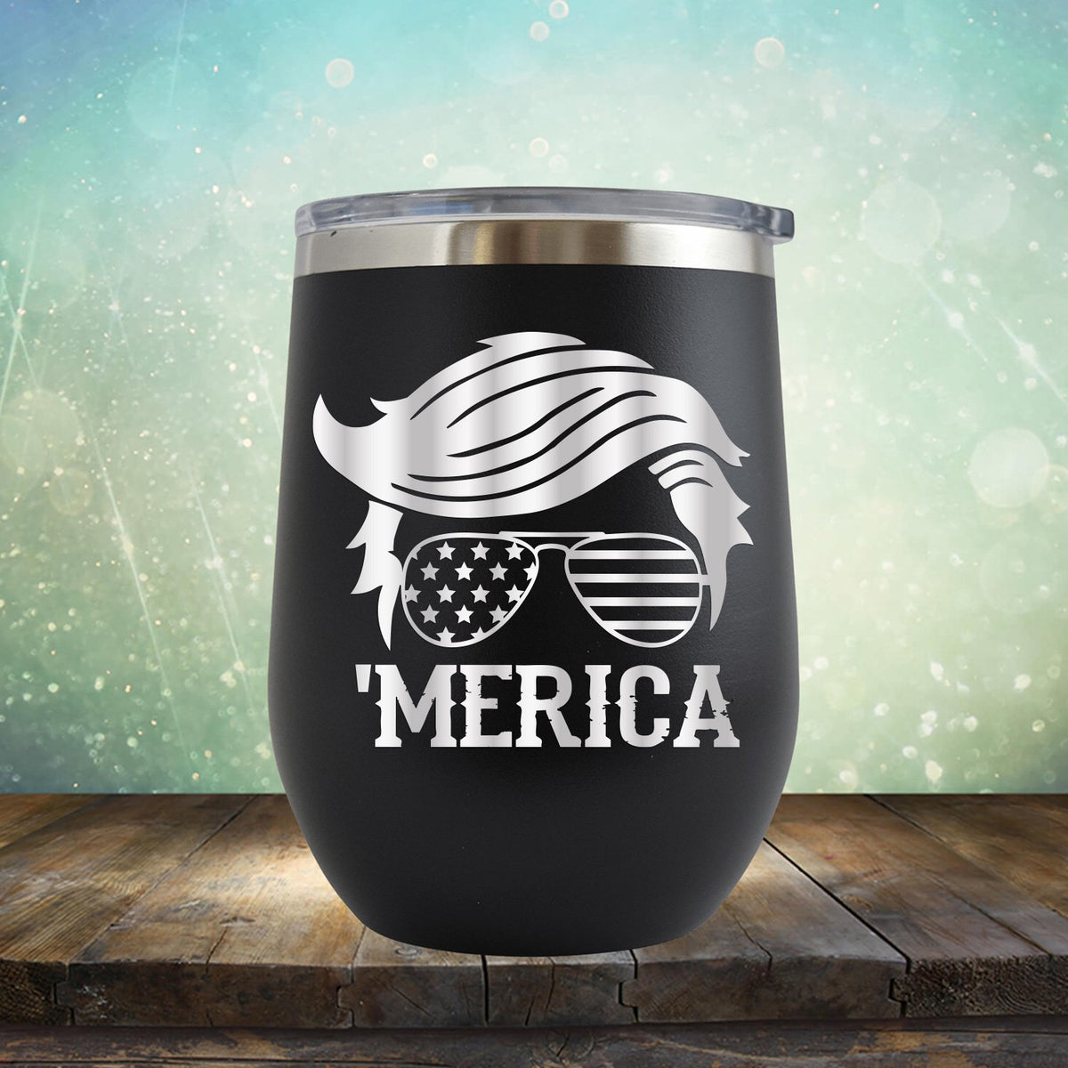 Trump Merica Glasses - Stemless Wine Cup