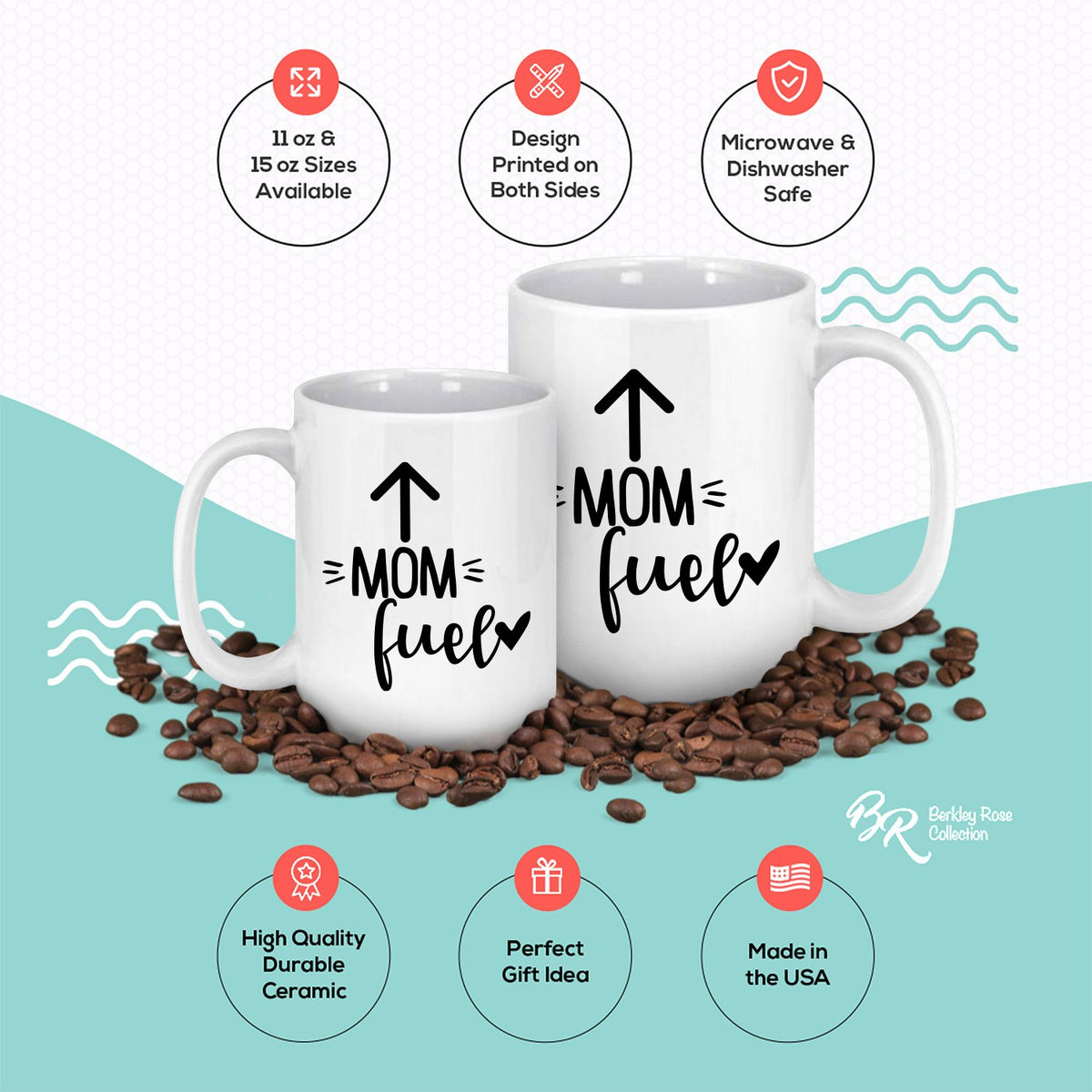 Mom Fuel - Ceramic Coffee Mug