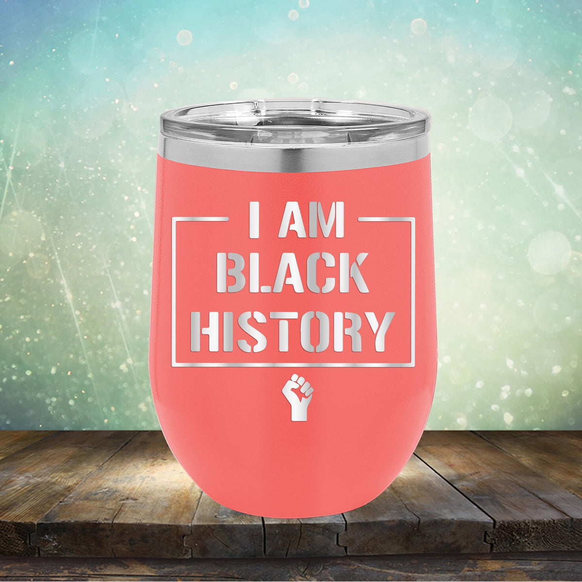 I Am Black History - Stemless Wine Cup