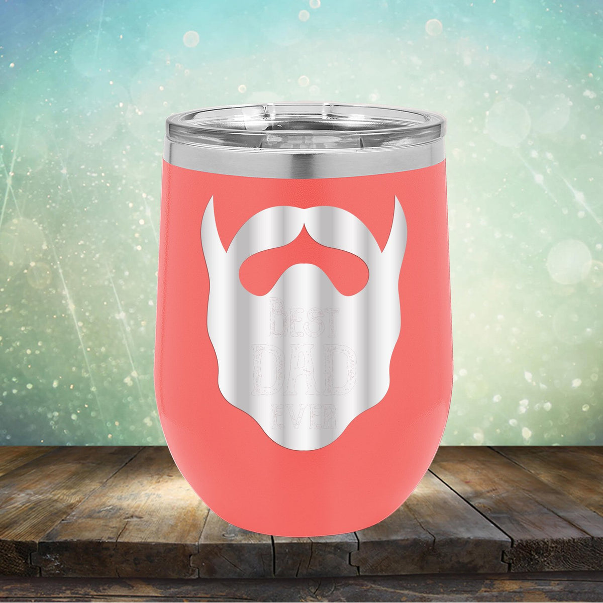 Best Dad Ever Beard - Stemless Wine Cup