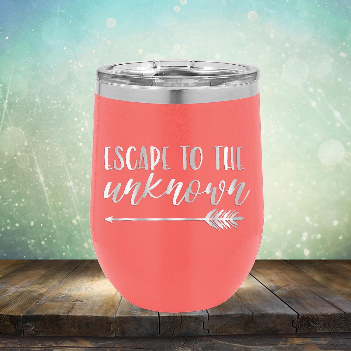 Escape to The Unknown - Stemless Wine Cup