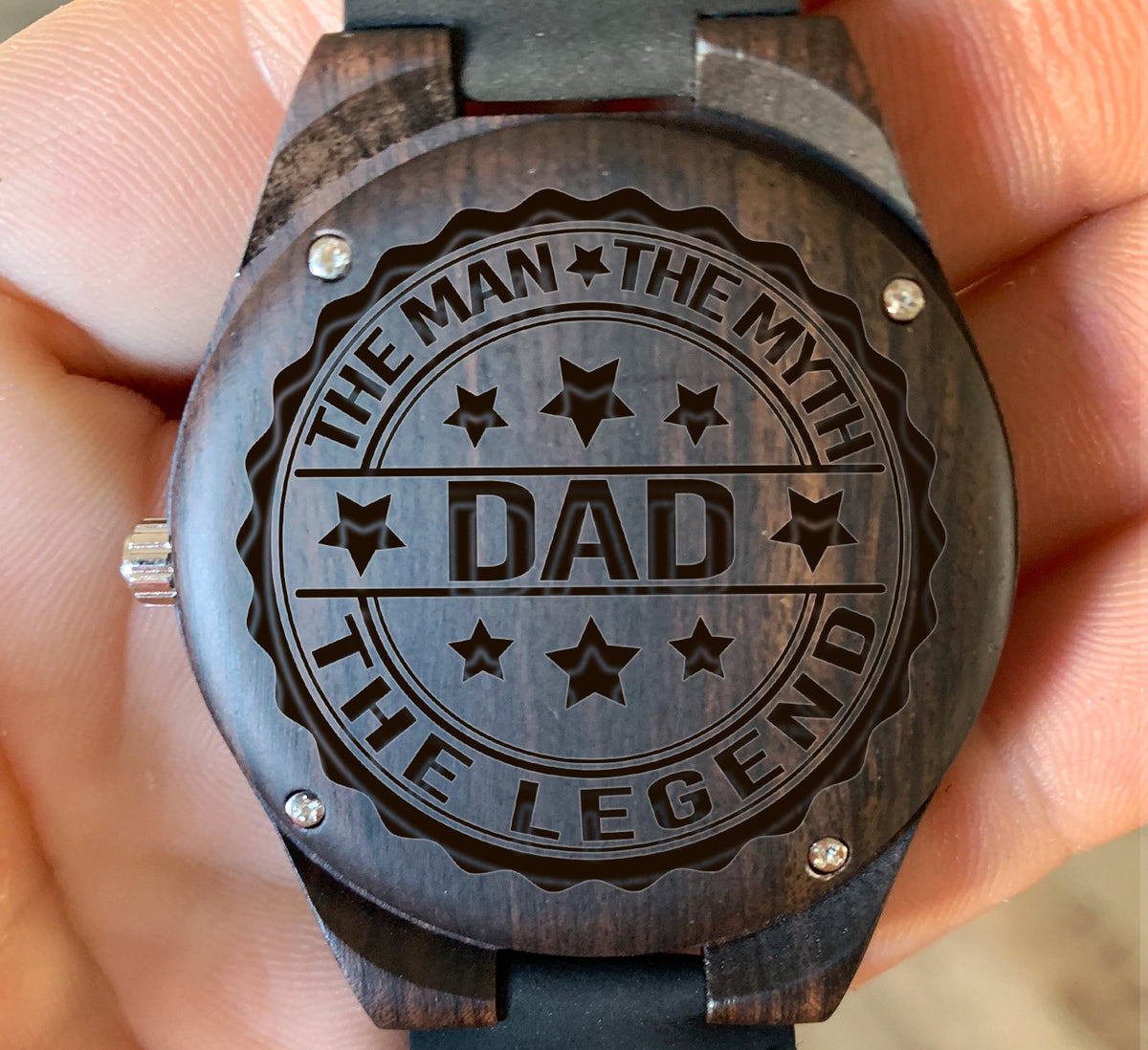 To My Father - The Man The Myth The Legend - Wooden Watch