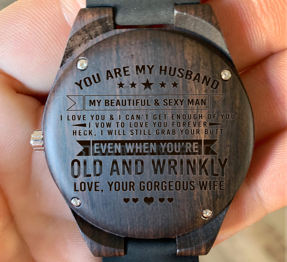 To My Husband - My Beautiful &amp; Sexy Man - Wooden Watch