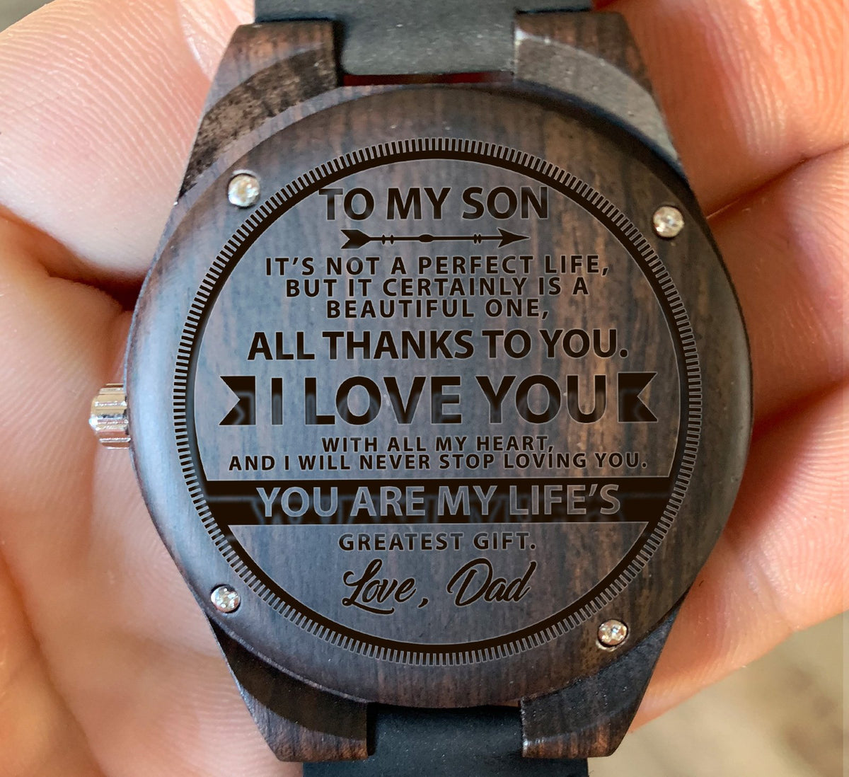 To My Son - You Are My Life&#39;s Greatest Gift - Wooden Watch