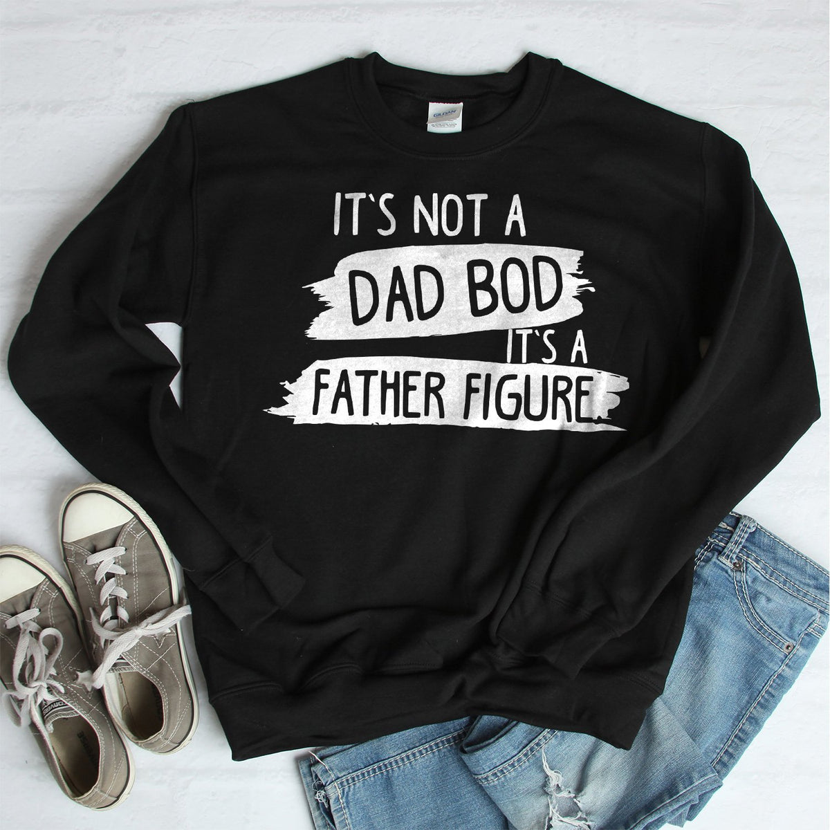 It&#39;s Not A Dad Bod It&#39;s A Father Figure - Long Sleeve Heavy Crewneck Sweatshirt