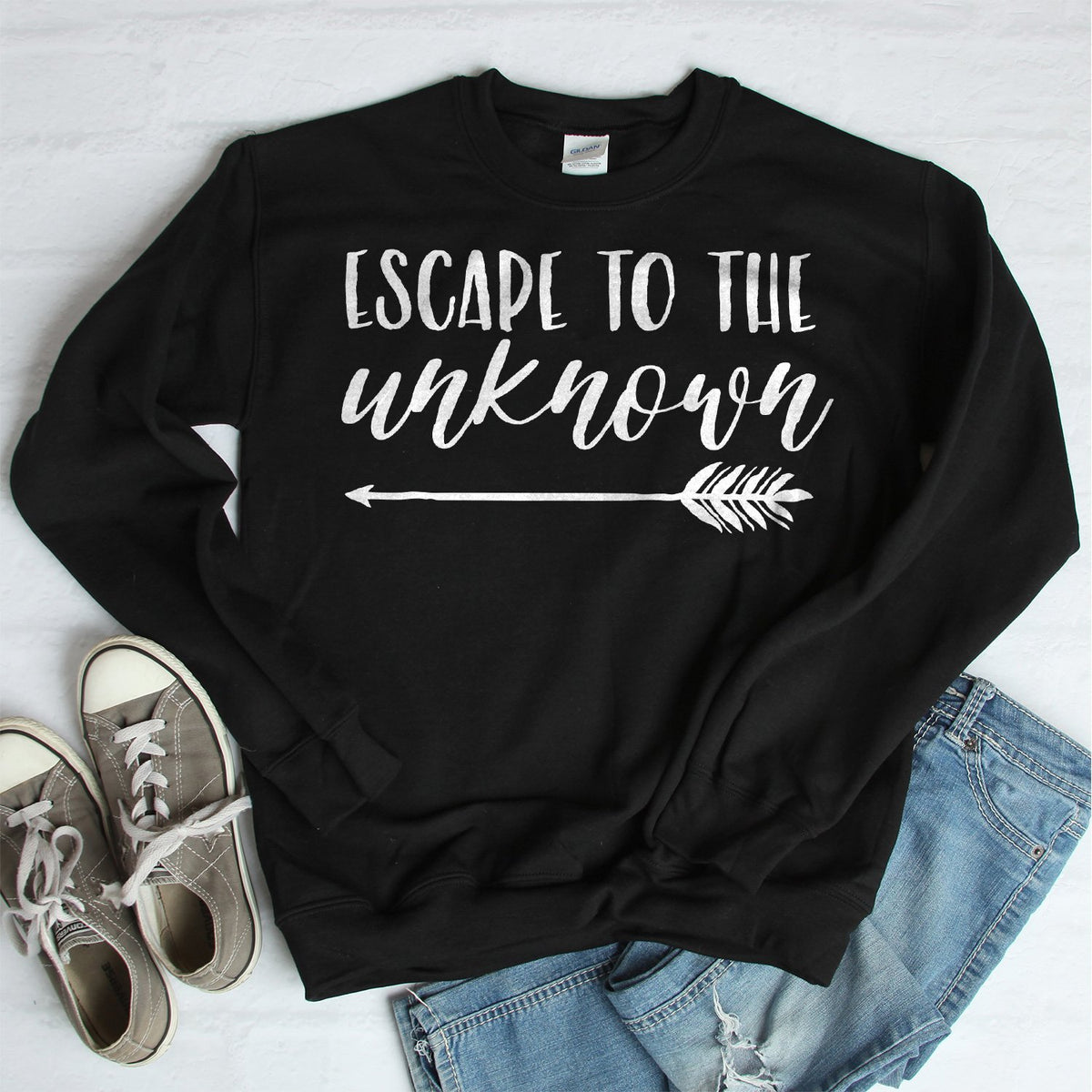 Escape to The Unknown - Long Sleeve Heavy Crewneck Sweatshirt