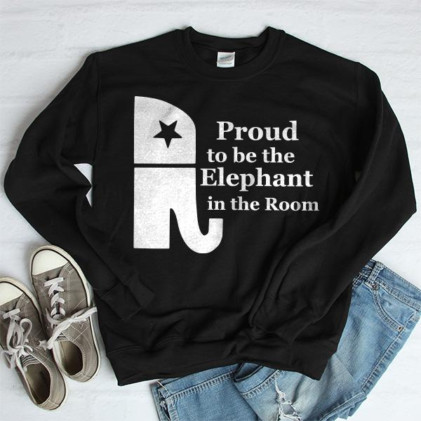 Proud To Be The Elephant in the Room - Long Sleeve Heavy Crewneck Sweatshirt