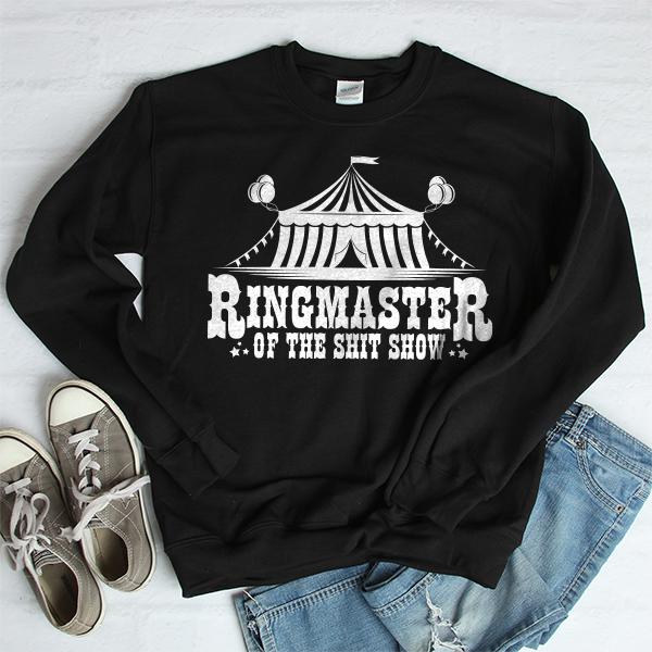 Ringmaster of the Shit Show - Long Sleeve Heavy Crewneck Sweatshirt