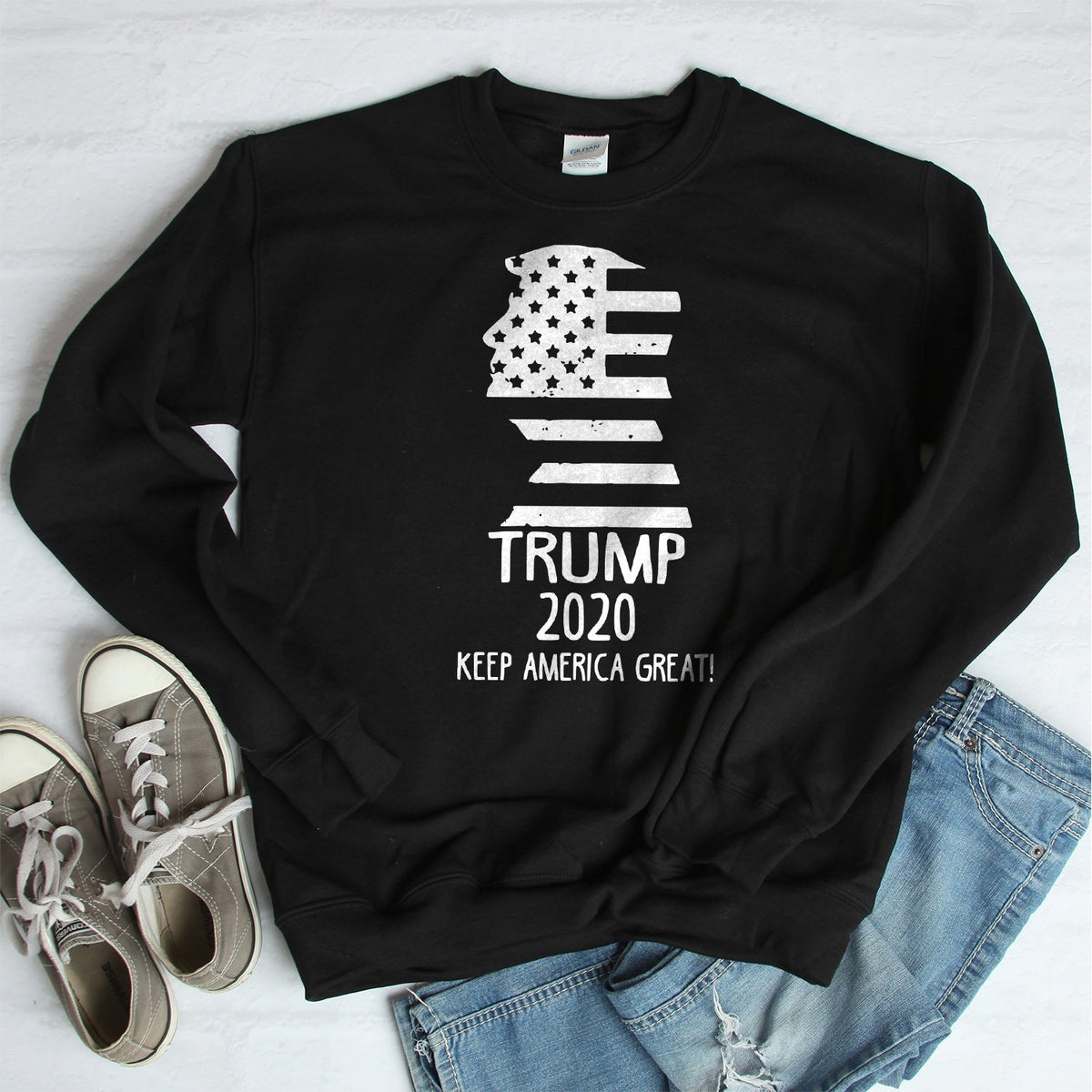 Trump 2020 Keep America Great - Long Sleeve Heavy Crewneck Sweatshirt