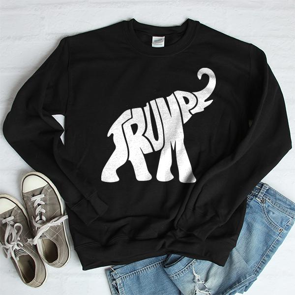 Trump Elephant - Long Sleeve Heavy Crewneck Sweatshirt