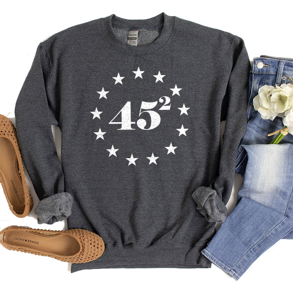 45 Squared - Long Sleeve Heavy Crewneck Sweatshirt