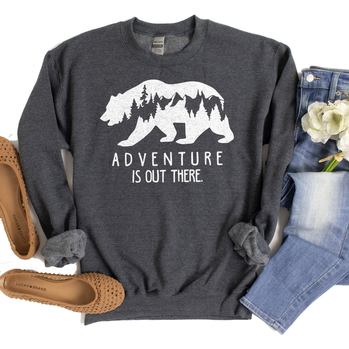 Adventure is Out There - Long Sleeve Heavy Crewneck Sweatshirt
