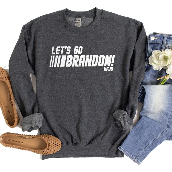 Let&#39;s Go Brandon FJB Racing - Long Sleeve Heavy Crewneck Sweatshirt