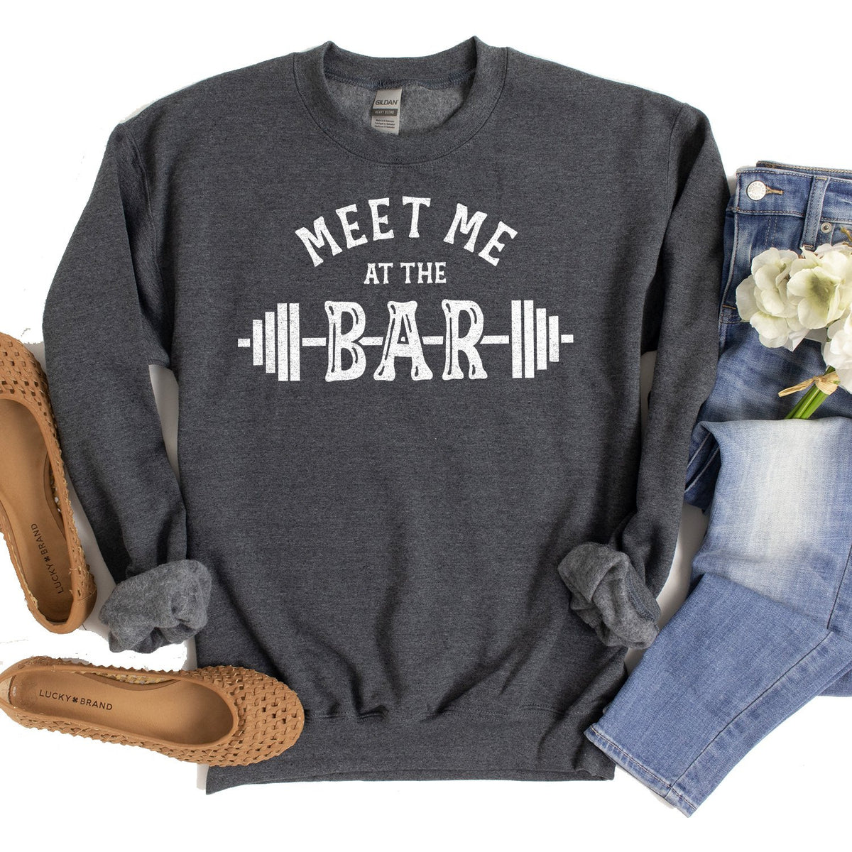 Meet Me At The Bar - Long Sleeve Heavy Crewneck Sweatshirt
