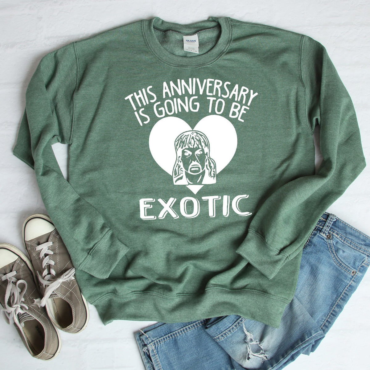 This Anniversary is Going To Be Exotic - Long Sleeve Heavy Crewneck Sweatshirt