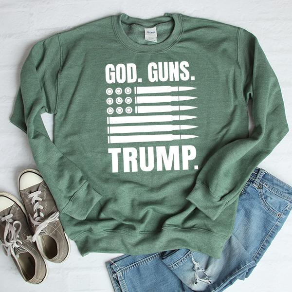 God Guns and Trump - Long Sleeve Heavy Crewneck Sweatshirt