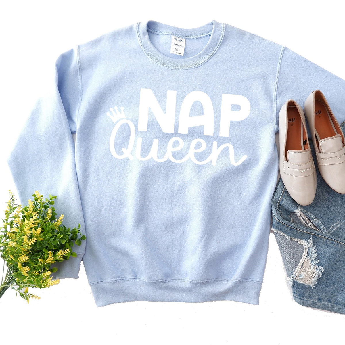 Nap Queen - Long Sleeve Heavy Crewneck Sweatshirt