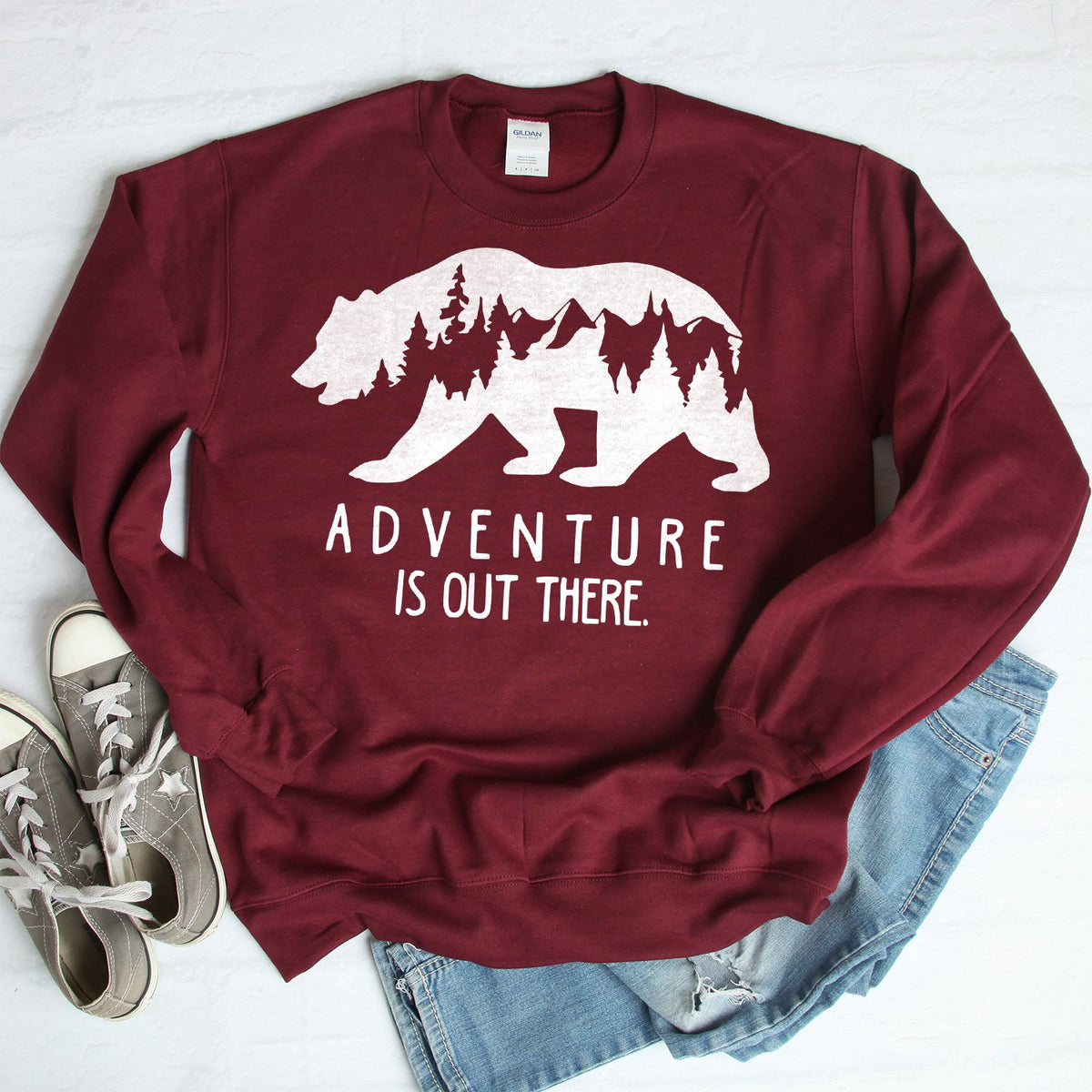 Adventure is Out There - Long Sleeve Heavy Crewneck Sweatshirt