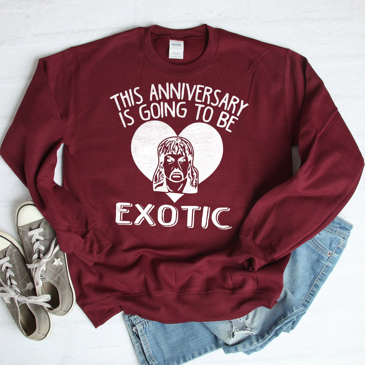 This Anniversary is Going To Be Exotic - Long Sleeve Heavy Crewneck Sweatshirt