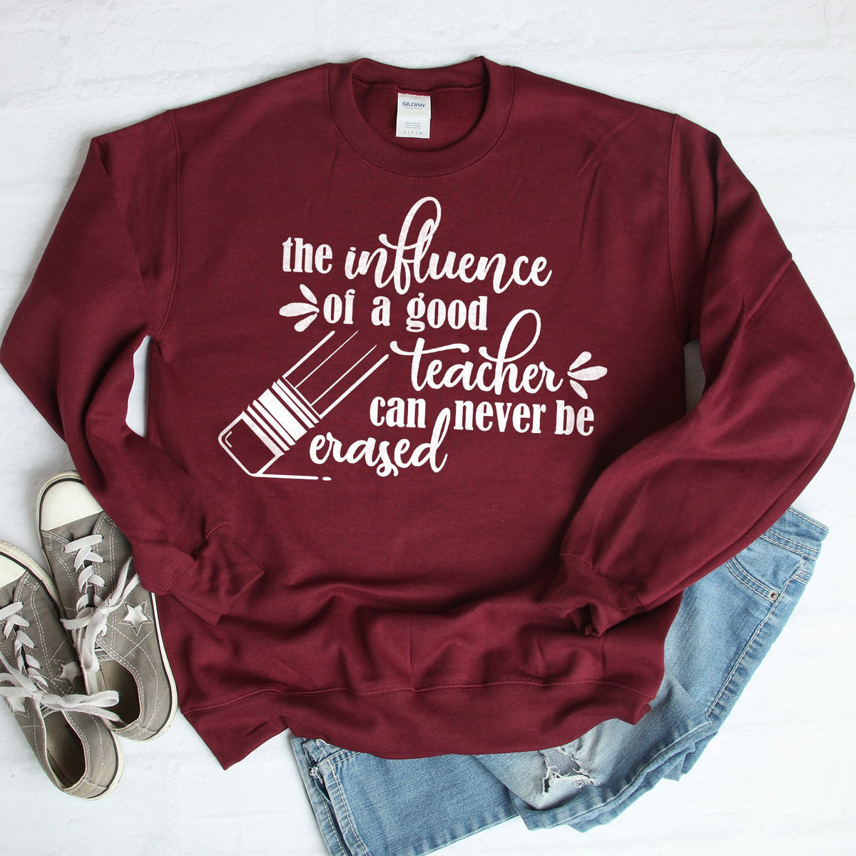 The Influence of A Good Teacher - Long Sleeve Heavy Crewneck Sweatshirt