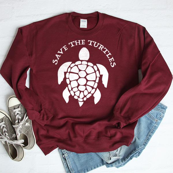 Save The Turtles - Long Sleeve Heavy Crewneck Sweatshirt