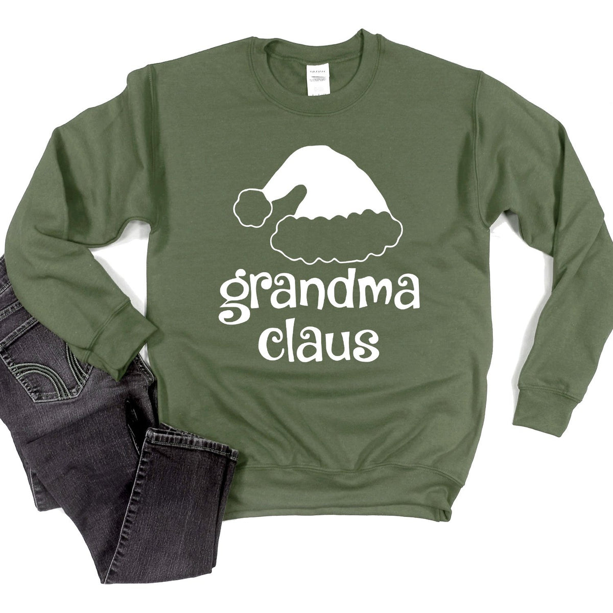 Grandma Claus - Long Sleeve Heavy Crewneck Sweatshirt