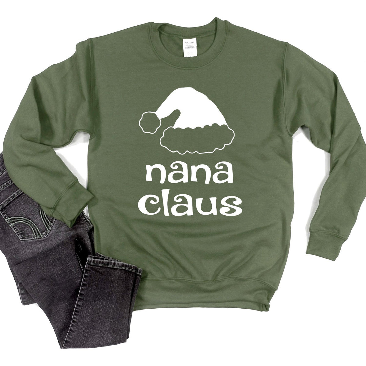 Nana Claus - Long Sleeve Heavy Crewneck Sweatshirt