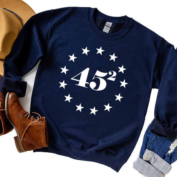 45 Squared - Long Sleeve Heavy Crewneck Sweatshirt