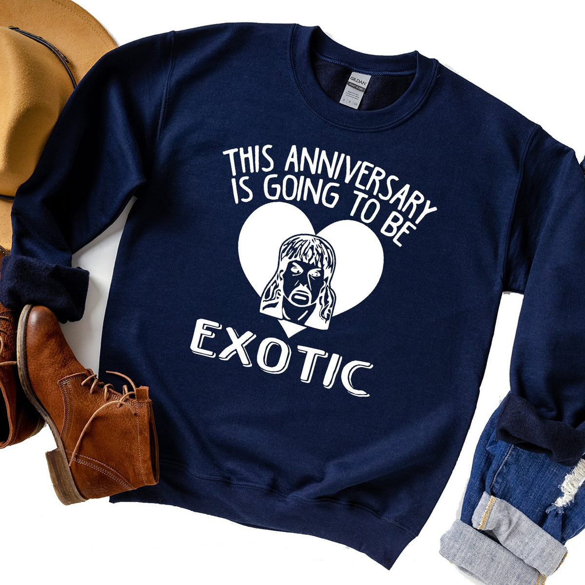 This Anniversary is Going To Be Exotic - Long Sleeve Heavy Crewneck Sweatshirt